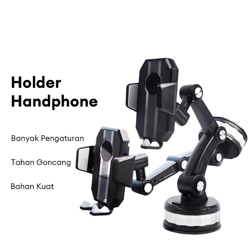 Car Phone Holder Universal Stand Handphone Mobil Dashboard Alat Pengangga Hp Di Kaca Penjepit Hape Flexibel Harga 26,900 rupiah*Gratis Ongkir