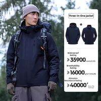 Three in One Waterproof Windproof Outdoor Jacket Red