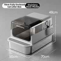 Popocola | Odo-Proof Anti-Splash Large Cat Litter Box