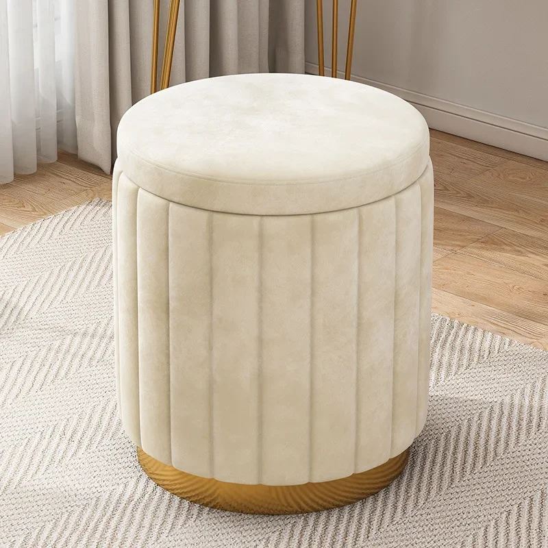 Nordic Light Luxury Makeup Stool Home round Stool Bedroom Dressing Stool Internet Celebrity Makeup Chair Girl Cute Ins Stool