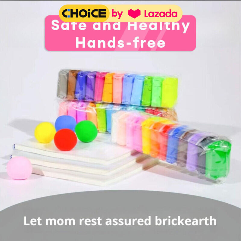 Bộ Đồ Chơi Đất Sét Nhật 36 Gói Nhiều Màu Soft Clay Đất Nặn Tự Khô Siêu Nhẹ Tặng Kèm Bộ Dụng Cụ Tạo Hình