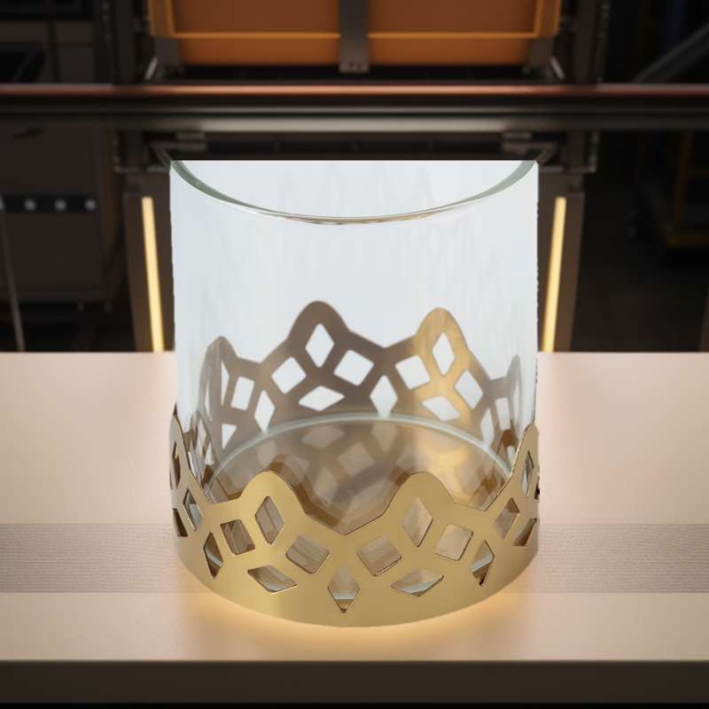IKEA GOKVÄLLÅ Tealight Holder, Glass/Gold-Colour, 8 cm. 