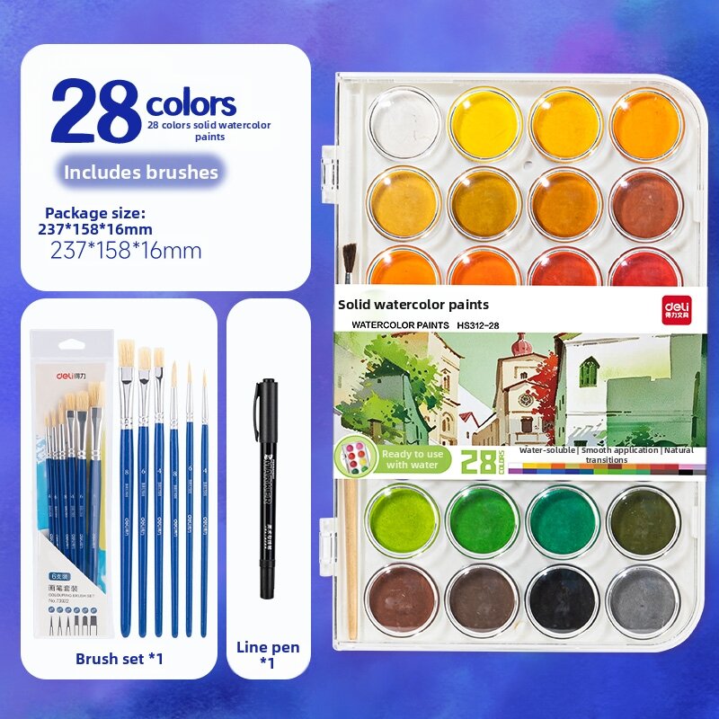 Beginners Kids Friendly Water Washable Watercolor Paint Set
