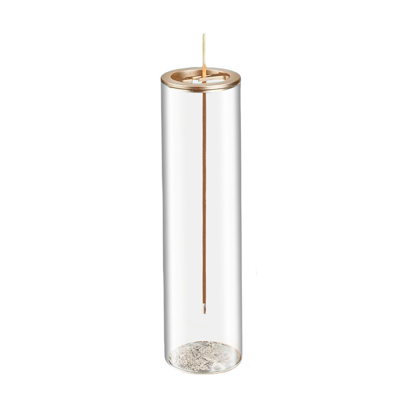 Modern Glass Incense Burner Anti-Ash Flying Incense Holder with Removable Glass Ash Catcher for Home Decor Yoga Meditation