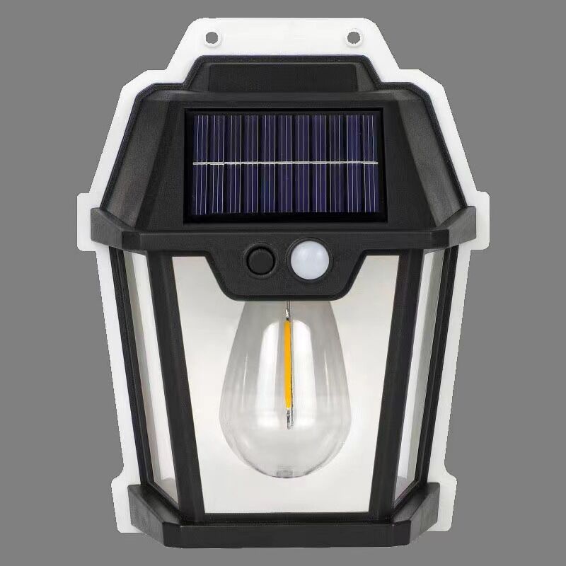 LED Solar Power Wall Lamp Motion Sensor Tungsten Light Villa Garden Energy Saving Solar Charging Exterior Lighting Night Lamps