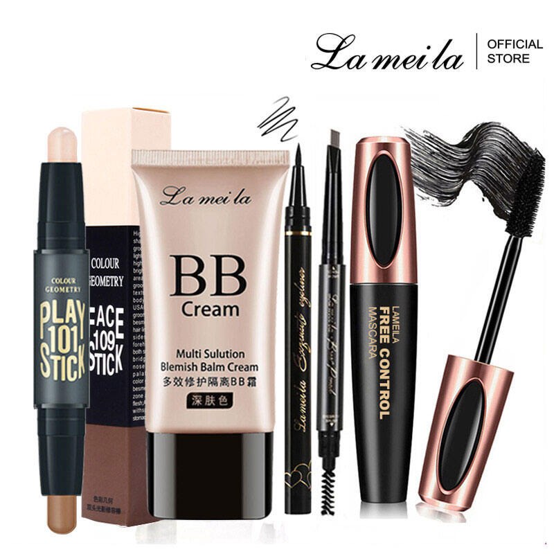 LAMEILA 5 Piece Makeup Set with BB Cream and Mascara