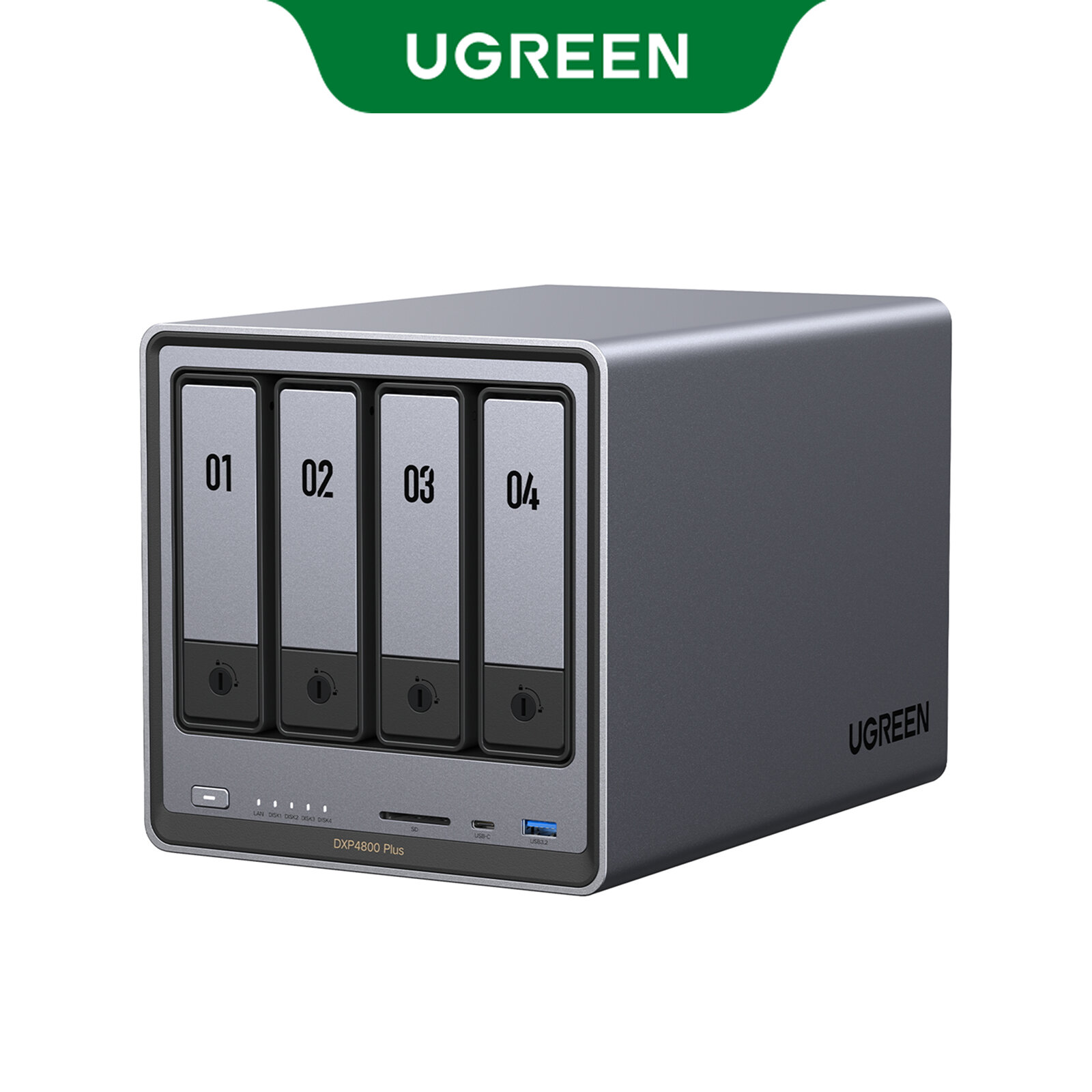 UGREEN NASync DXP4800 Plus 4-Bay Desktop NAS, Intel Pentium Gold