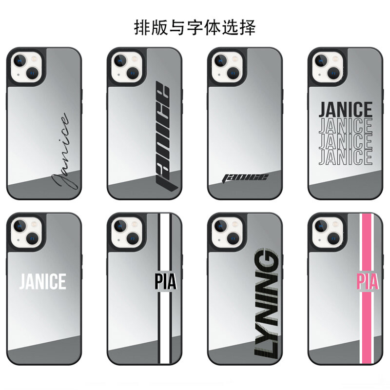 MagSafe Compatible Mirror Finish Phone Case for   16Pro 16Pro Max 15Pro Max 14Pro And 14Pro Max Simple Design Silicone Material. 