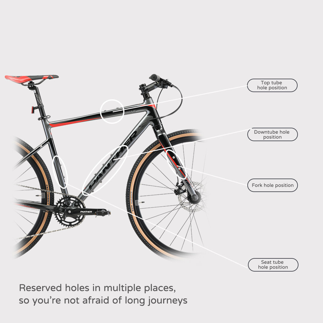 [NGƯỜI BÁN HÀNG SG] Xe đạp địa hình PANTHER HADES 12 tốc độ SHIMANO 700 x 40C Phanh đĩa tay lái phẳng Xe đạp địa hình cơ bản Khung nhôm Phuộc