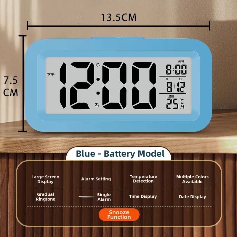Automatic Nightlight Digital Desktop Clock