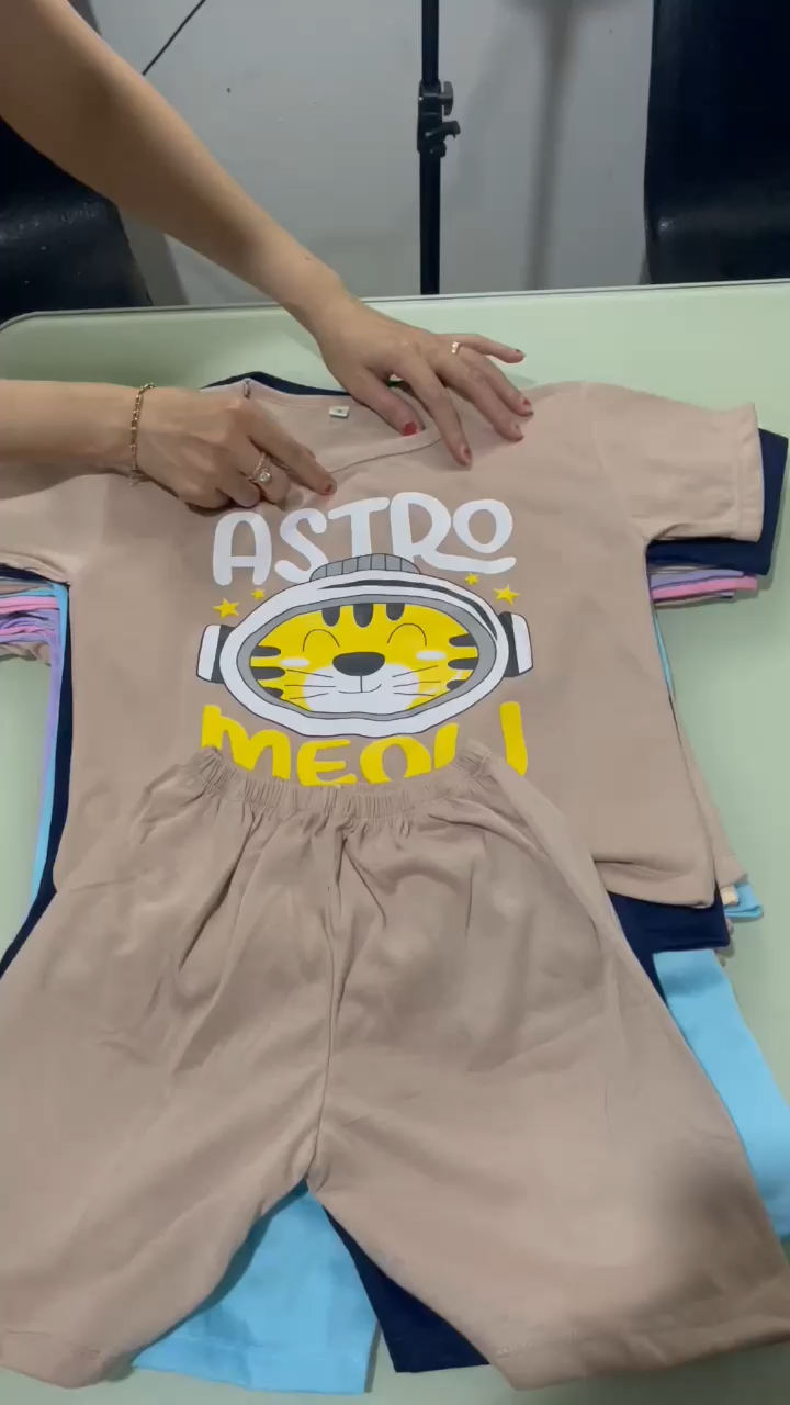 TopOne88 Kaos STELAN Oblong Motif Random Anak Laki-Laki Perempuan Usia 2-8 Tahun