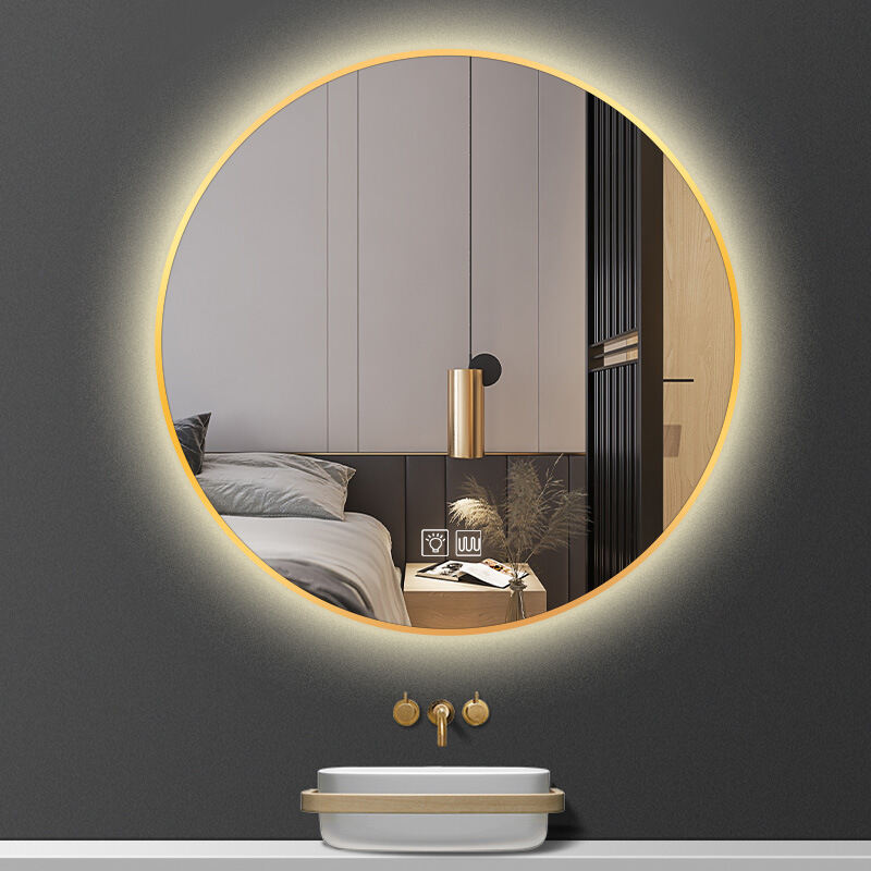 illuminated circle mirror