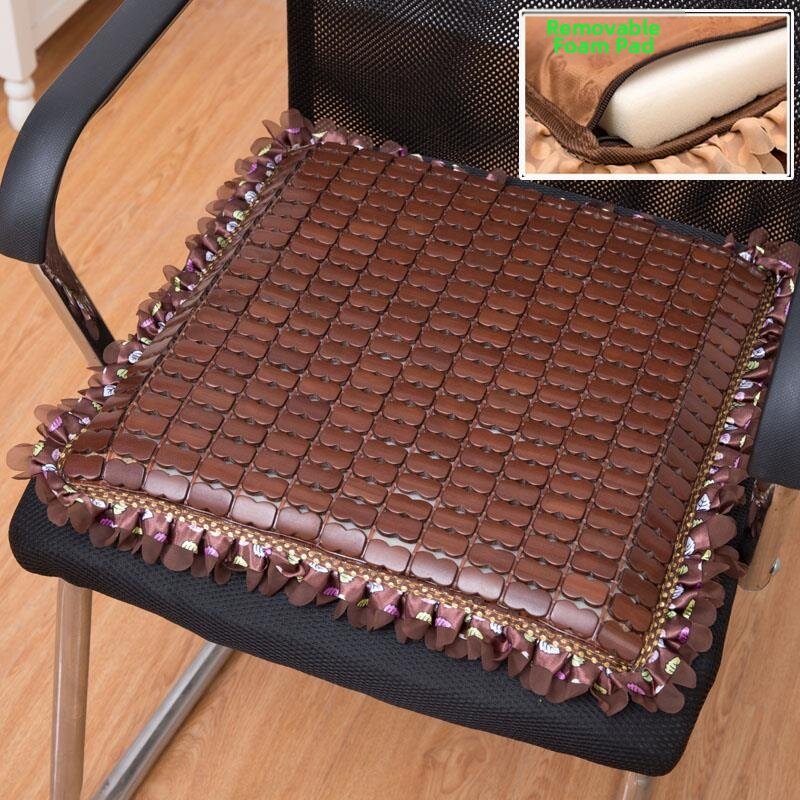 Cooling Thick Bamboo Seat Mat with Cushion Summer