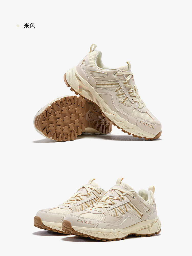 Camel Women's Shoes 2024 Autumn New Sports Shoes Women Abrasion Resistant Non Slip Breathable Outdoor Casual Hiking Shoes Men