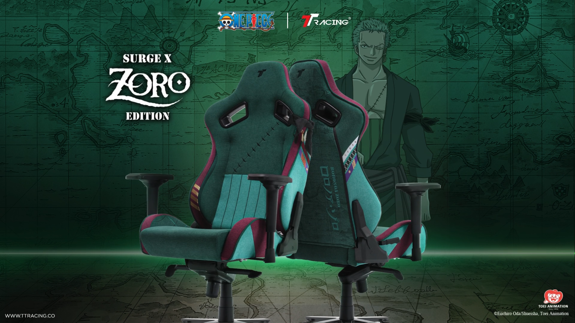 TTRacing Surge X Zoro Edition Air Threads Fabric Gaming Chair