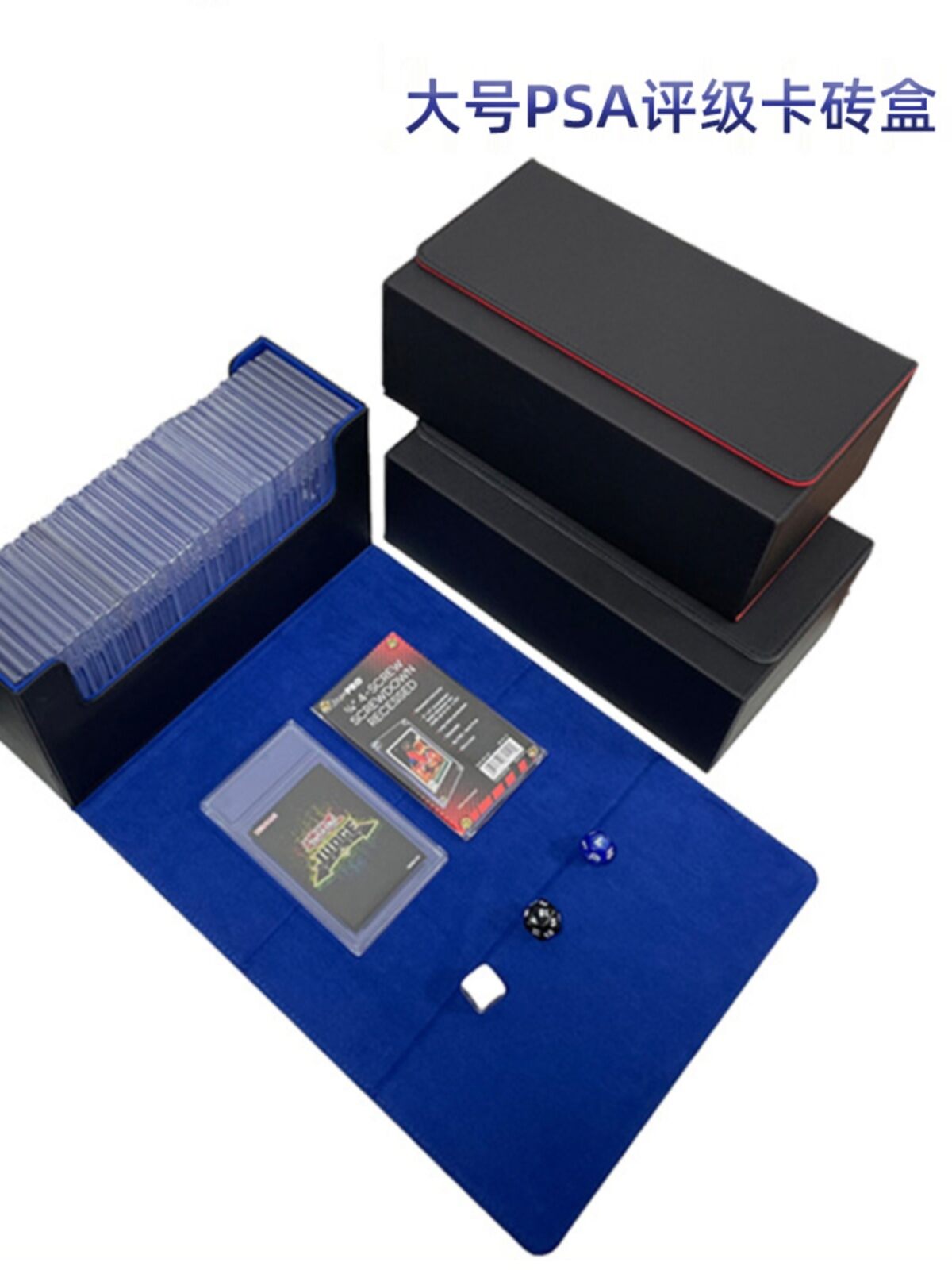 Slab Case 3-Pack BCW Graded Card Storage Boxes  Hinged Cardboard Case For  PSA/BGS Slabs, Holds 30 Cards