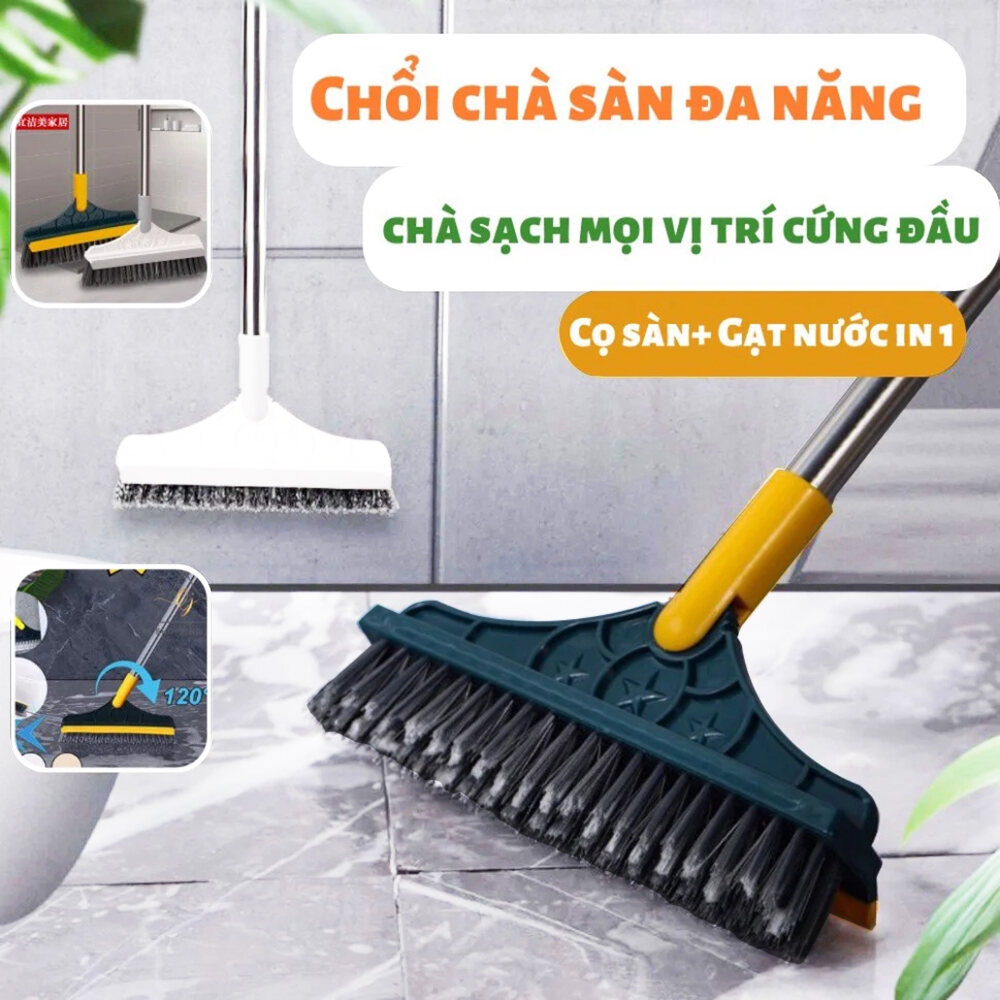 Greensindoor Chổi Chà Sàn Nhà Tắm, Nhà Vệ Sinh 2 in 1 Tích Hợp Cây Gạt Nước Sàn Nhà Vệ Sinh Và Lau Kính - Chổi Quét Sàn Đa Năng