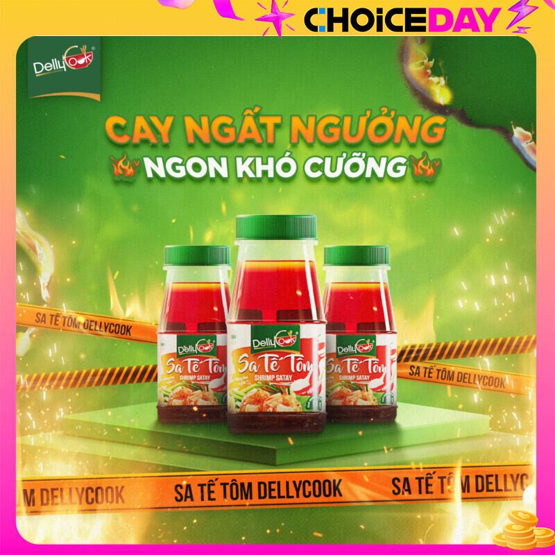 Combo 2 lọ Sa tế Tôm đậm đà cay bùng 90gr Delly Cook