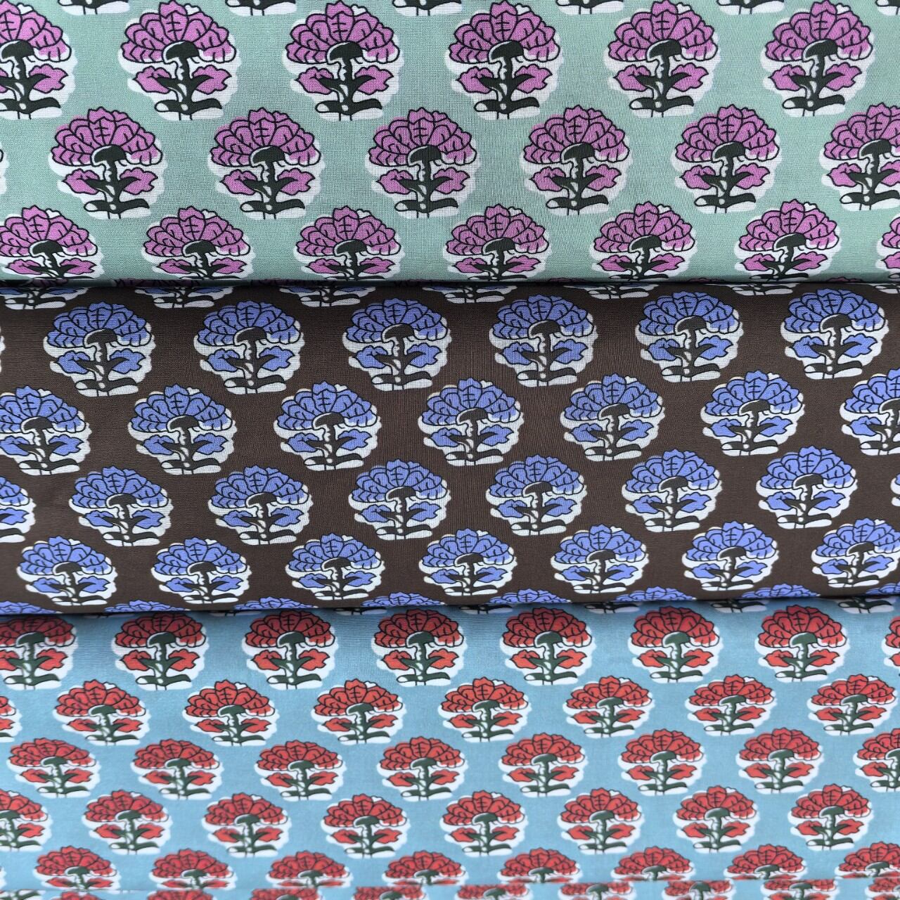 6-Piece 100% Cotton Digital Print Indian Plant-Dyed Long Staple Cotton Indian Embossed Style Fabric for Shirts Sundresses Cas...