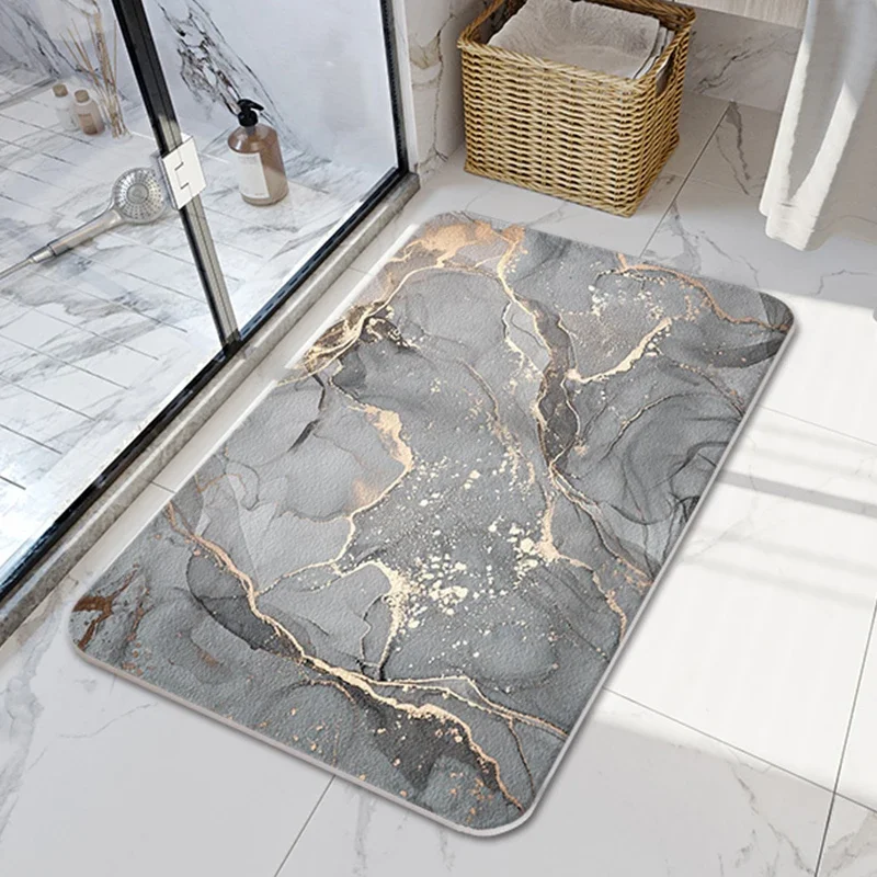 Light Luxury Bathroom Diatom Ooze Absorbent Floor Mat Toilet Door Mat Door Mat Bathroom Non-Slip Carpet