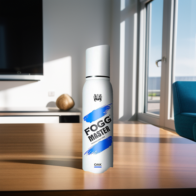 Fogg Master Oak No Gas Deodorant for Men, Long-Lasting Perfume Body Spray, 120ml. 