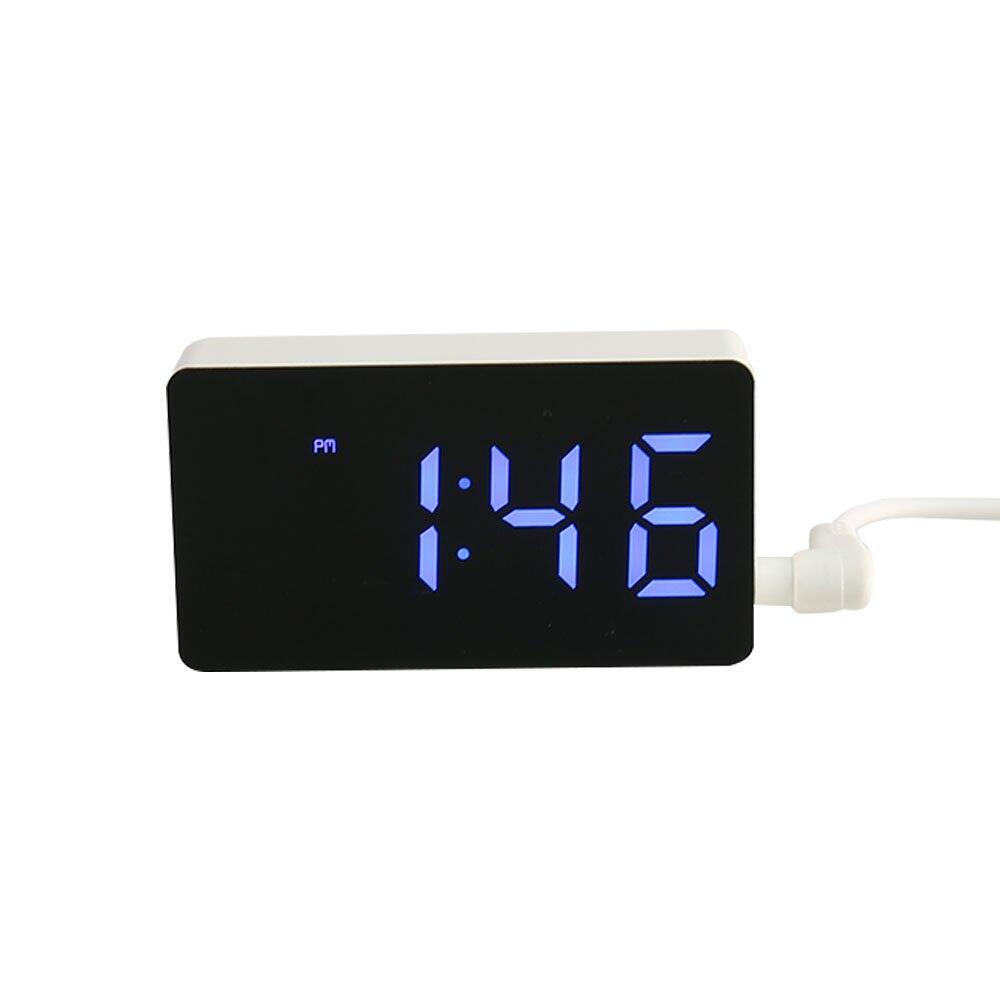 LED Electronic Watch Mirror Alarm Clock Home Furnishings Smart Small Tools Desk Digital Bedroom Decoration Table And Accessory
