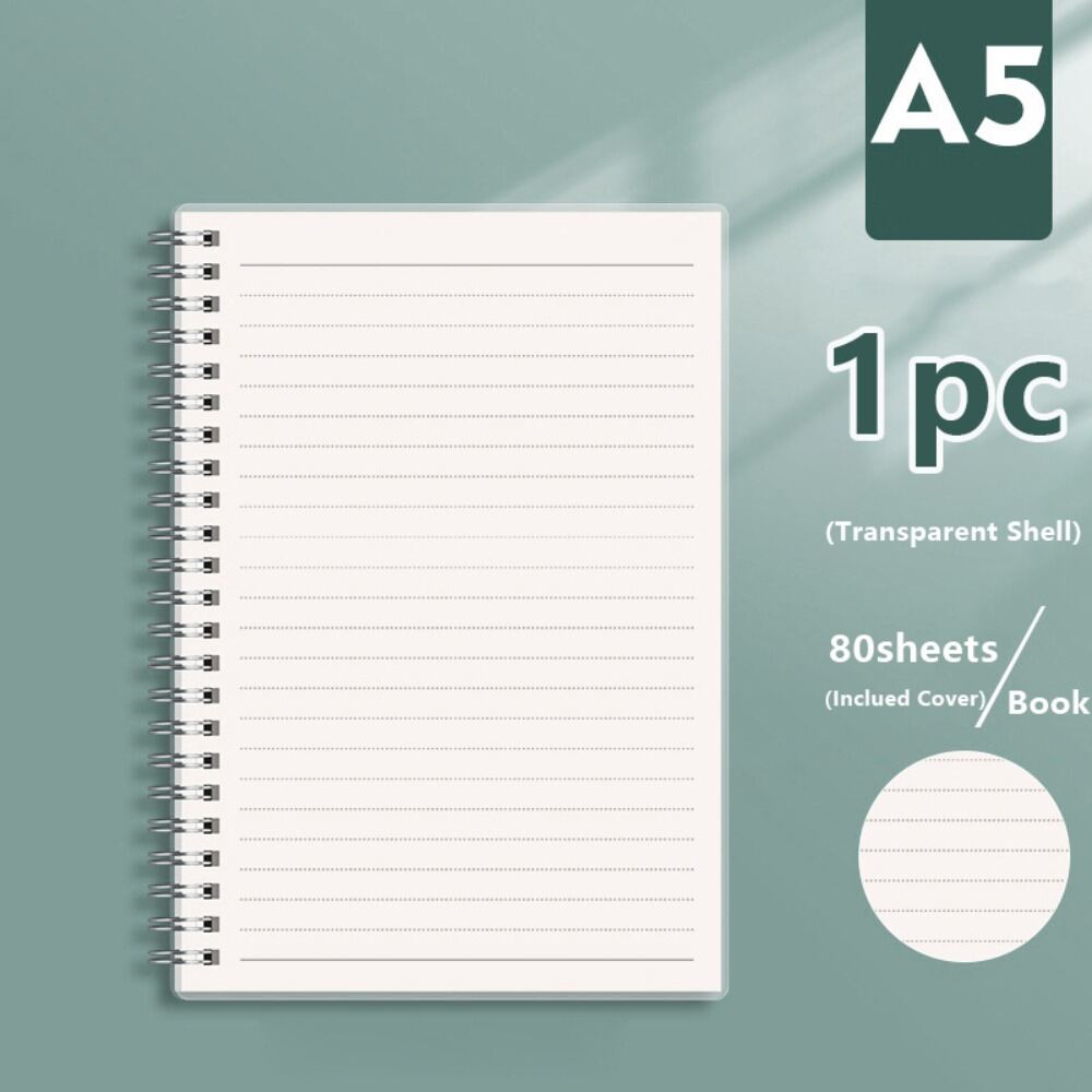 Thickened A4/A5/A6/B5 Coil Notebook Grids/Blank/Horizontal Line Flip Over Design Spiral Notepad Memo Pad School Office Supplies