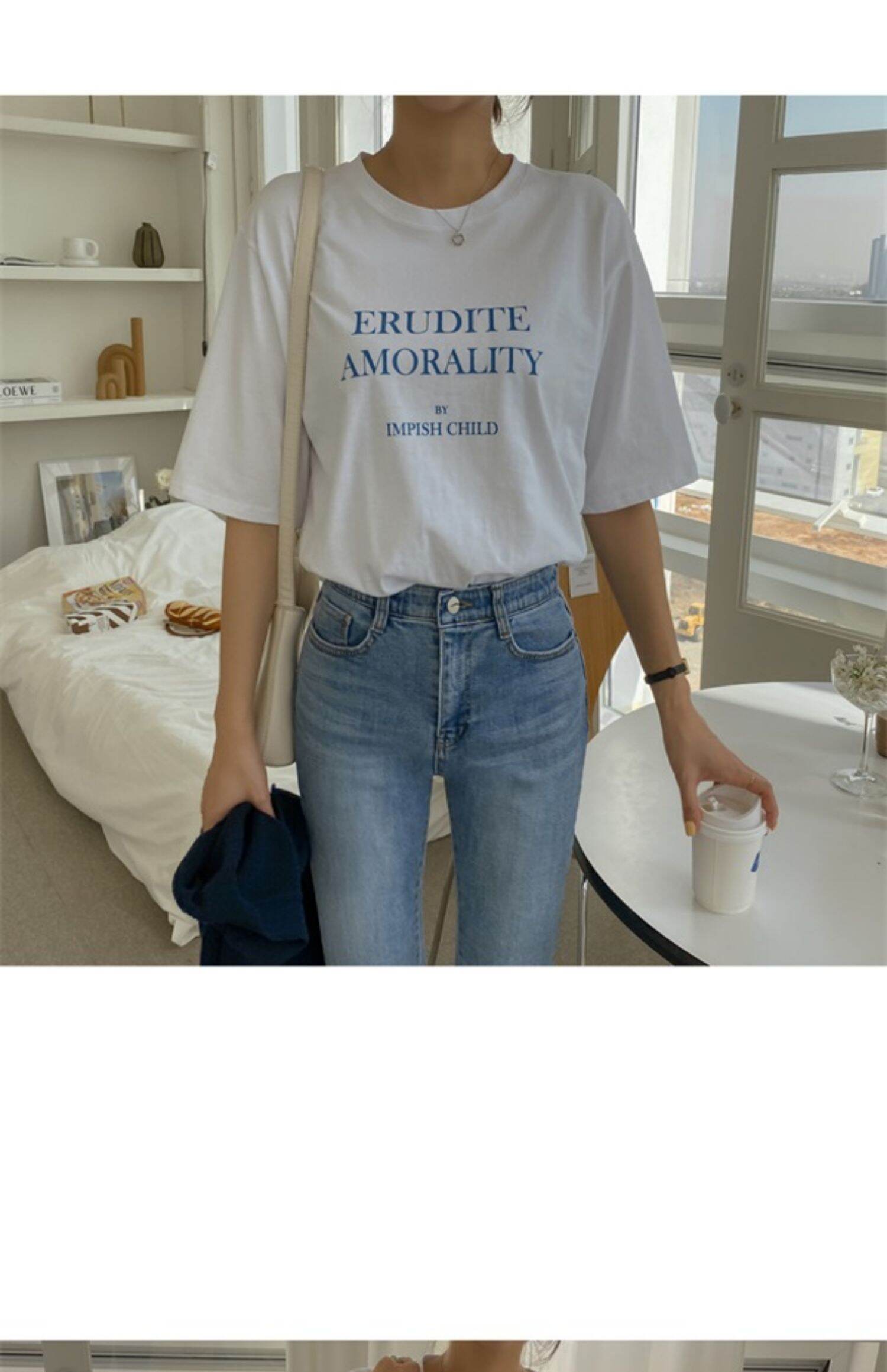 Light Blue High Waist Straight Leg Jeans Women's Slimming Elastic Cotton Stretch Denim Pants Spring Autumn Winter Fashion · v2