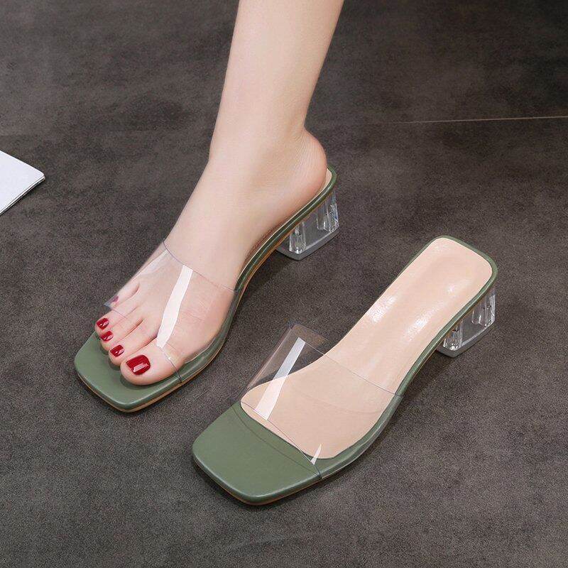 transparent slippers for women