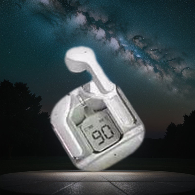 Air31 Earbuds Wireless Earphones Transparent crystal frame Bluetooth headset Air 31 earbuds Digital Display powerbank for earbuds charging. 