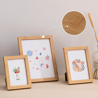 Simple Solid Wood Square Photo Frame Stand Wall Hanging 6 7 8 10 A4 A5 Size Engraved Home Decorative Picture Frame