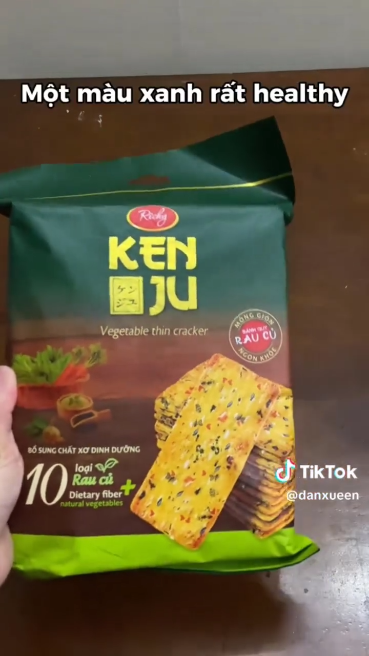 [VỊ MỚI] Combo 3 Bịch Bánh Kenju rau củ mix vị túi 192g, Bánh ăn sáng healthy - Bánh kẹo Richy