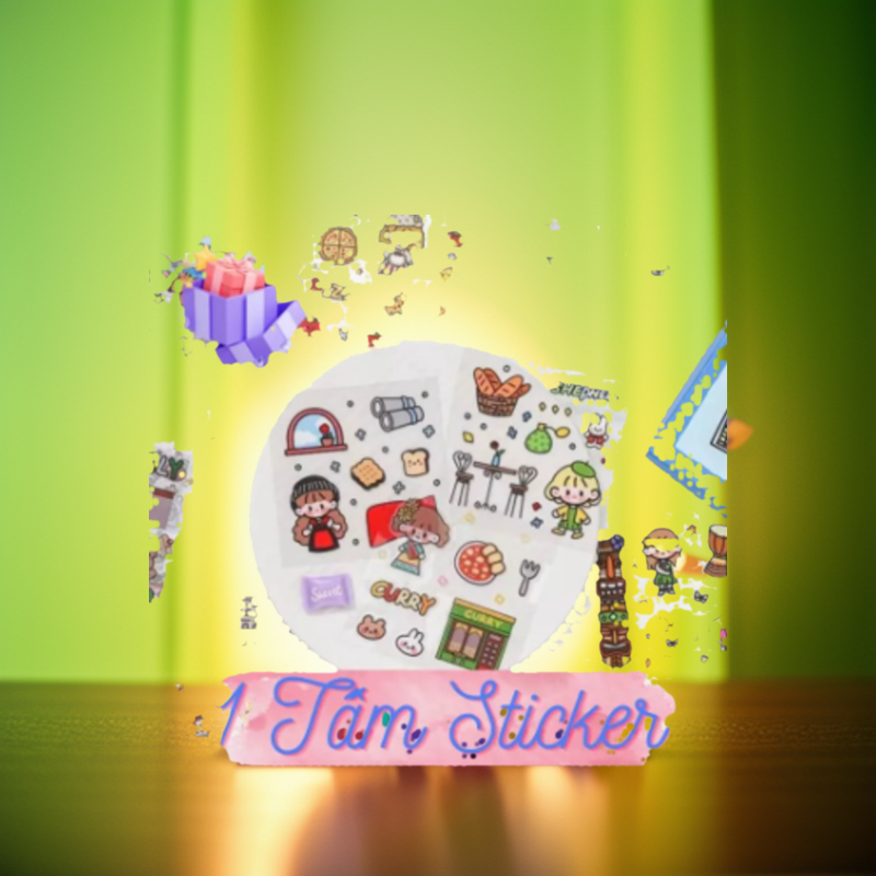1tấm sticker dễ thương cho bé