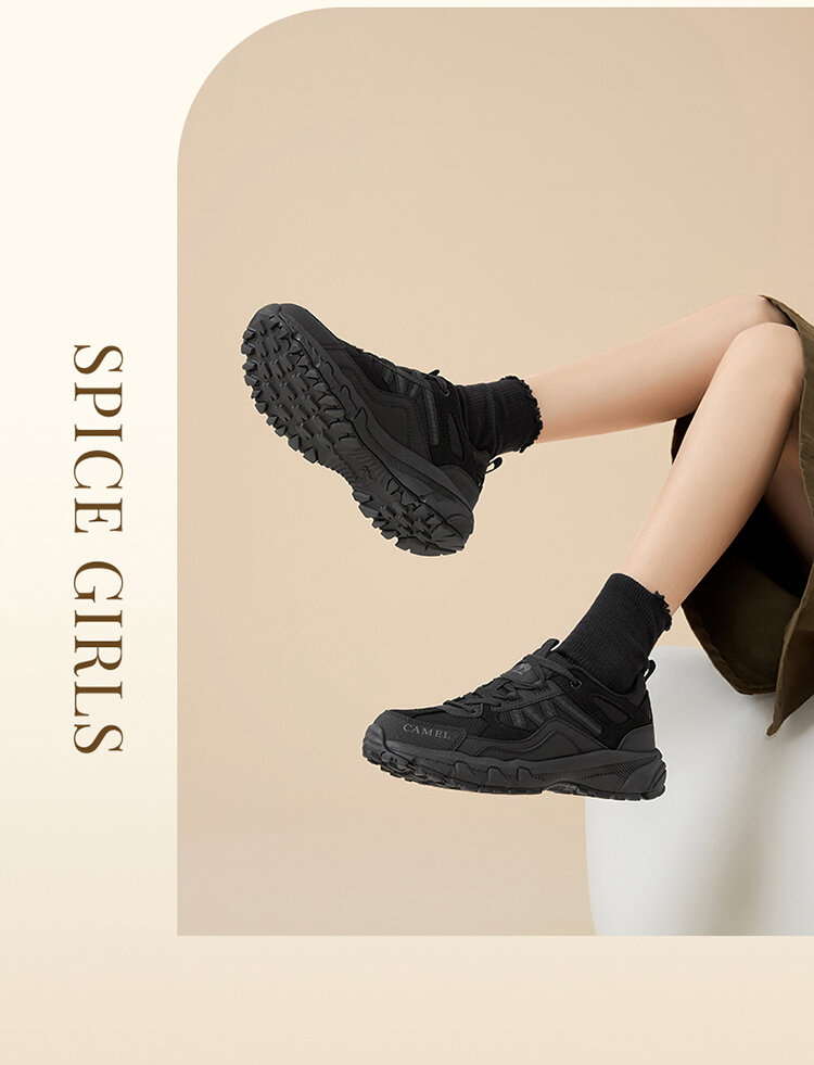 Camel Women's Shoes 2024 Autumn New Sports Shoes Women Abrasion Resistant Non Slip Breathable Outdoor Casual Hiking Shoes Men