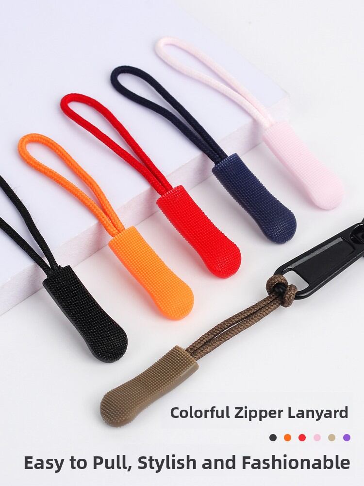 Detachable Zipper Head Lanyard Pendant Backpack Clothes Zipper Rope Accessories Bag Puller Head Zipper Tail Rope