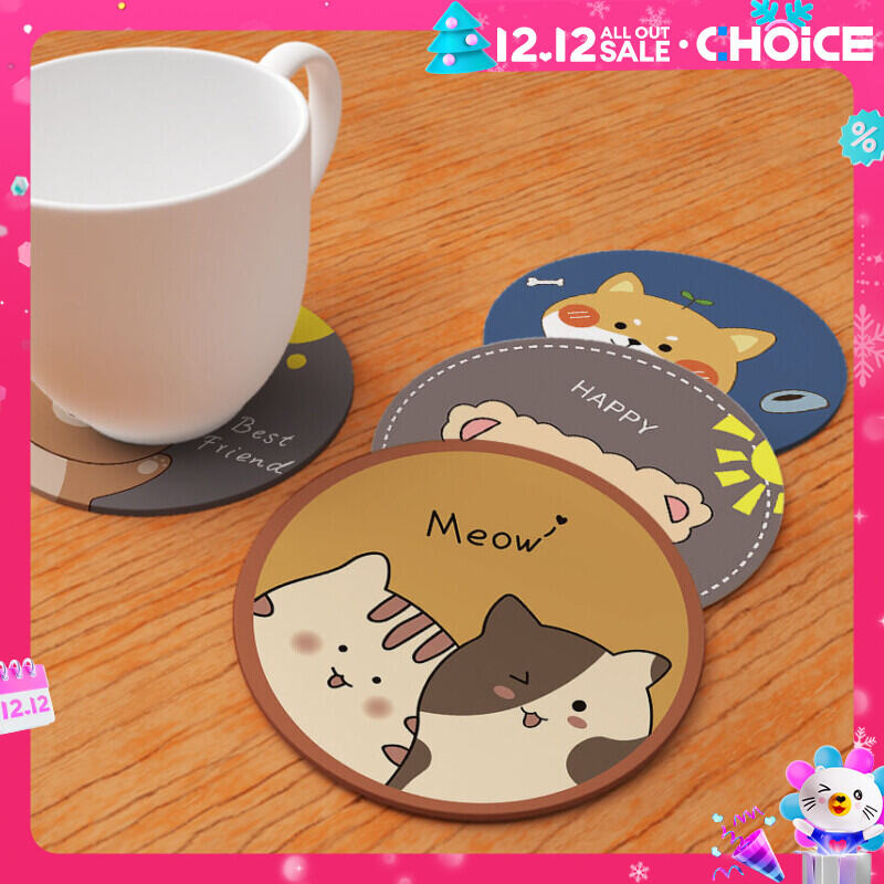 1pc 12*12cm Nhiệt độ cao Coaster Creative Mouse Mat Bảng cách nhiệt Mat Hấp thụ không thấm nước Mat ins Air Slip Placemat Bàn ăn Mat