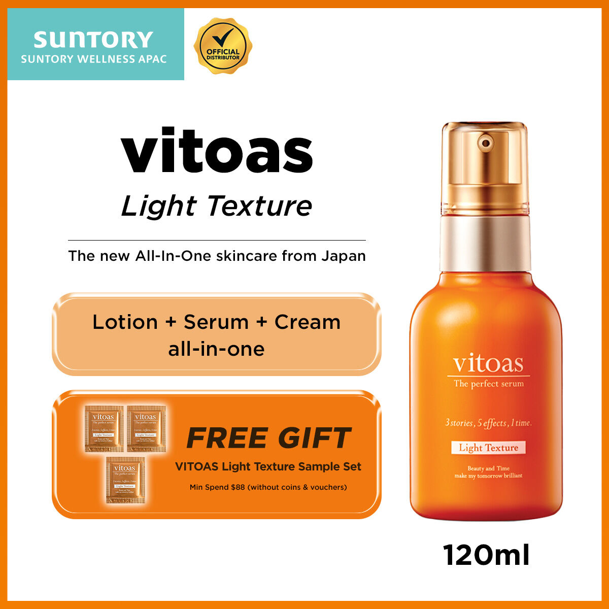 Vitoas Serum 120Ml Anti-Aging & Moisturizing All-In-One Solution