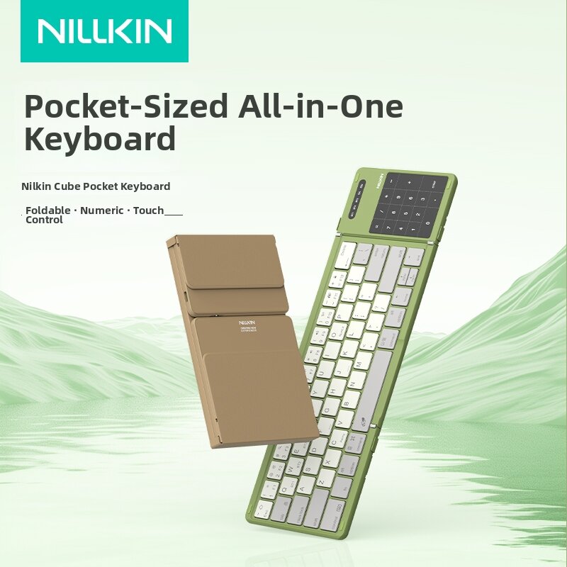 NILLKIN Folding Portable Bluetooth Keyboard with T...