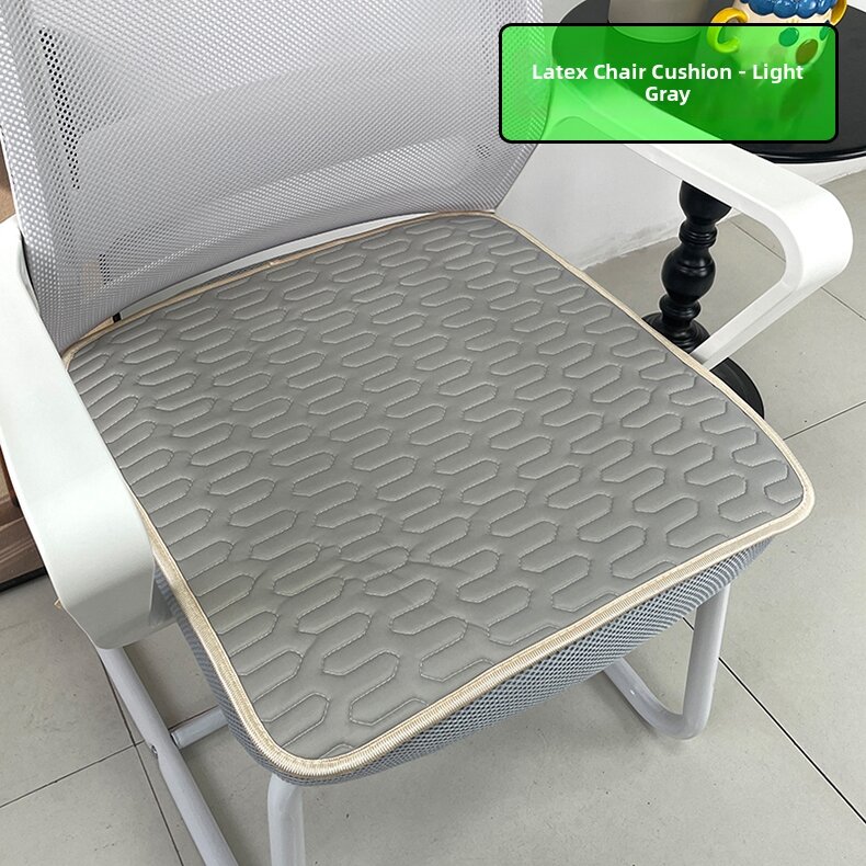 Latex Cooling Mat Office Chair Pad Ice Silk Breathable Seat Cushion Modern Simple Style Pure Color for Summer Home Decor