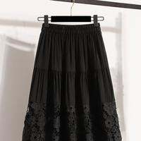 AIYITI | Lace Cutout Midi Skirt for Plus Size Women