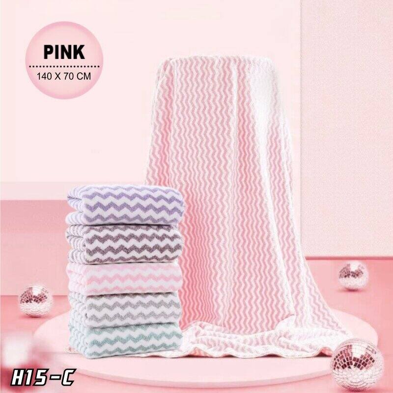 RK Handuk Mandi Halus Jumbo Bahan Polyester 70 cm x 140cm | Handuk Dewasa Polos | Handuk Mandi Serap Air | COD Harga 5,900 rupiah*Gratis Ongkir