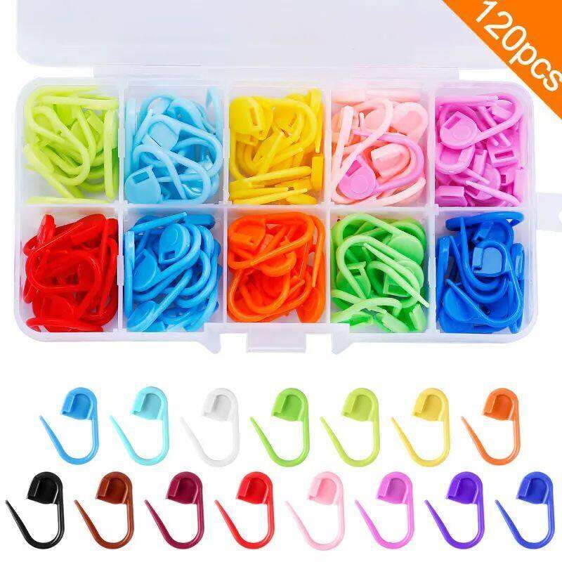 Multicolor Locking Stitch Markers Needle Clip