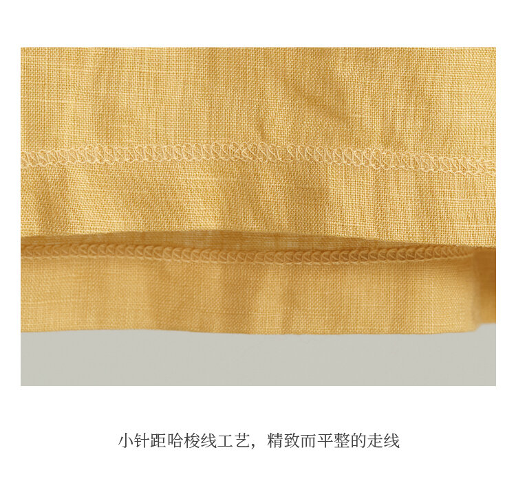 100% Linen Short Sleeve T-Shirt Women's Casual Style Original Travel Wear Spring Season Versatile Comfortable Fit round Neck