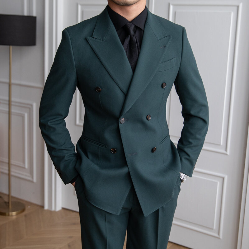 Mens double breasted suit on sale sale