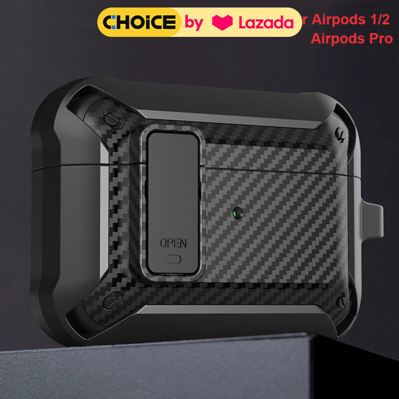 เคสหูฟังลายคาร์บอนไฟเบอร์ใช้ได้กับ Airpods Pro2 / Airpods 1/2 Bluetooth-ชุดหูฟังที่รองรับเคสโทรศัพท์กันกระแทก ราคา  9 บาท*ส่งฟรี
