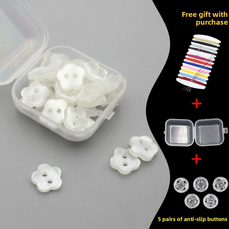 High-End round Four-Eyed White Shirt Buttons for Men And Women Premium Quality Sewing DIY Accessories Gold Dong Yong