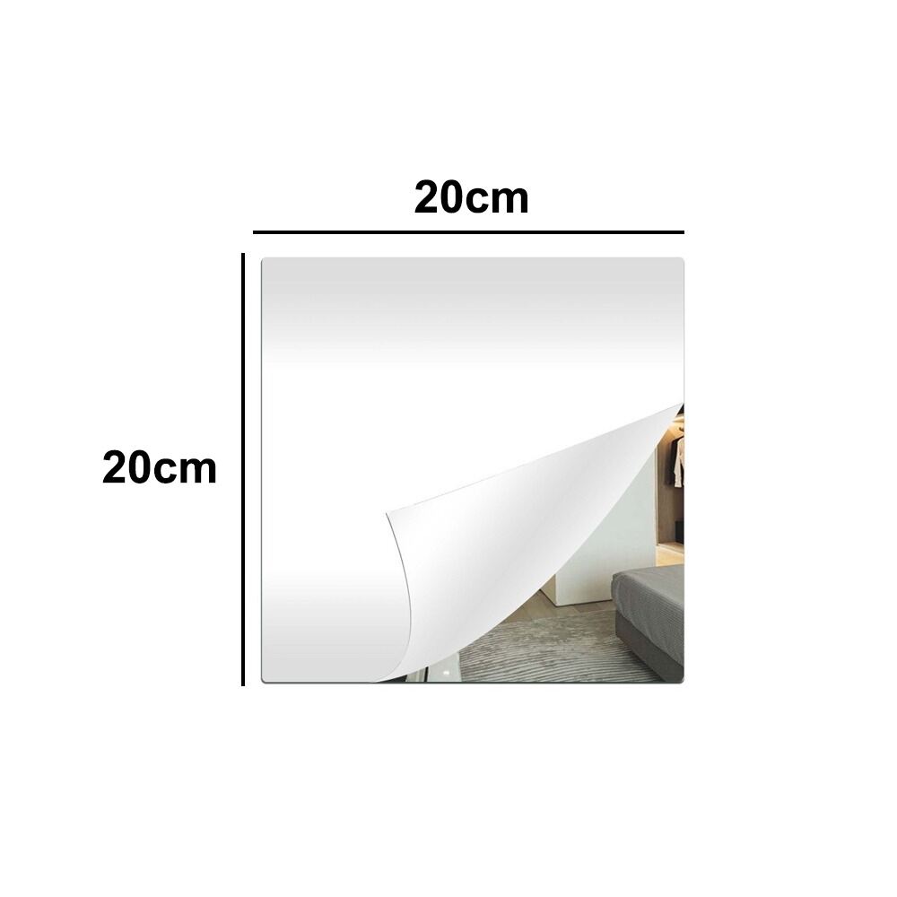 1pc Self Adhesive Acrylic Mirror Sheet 1.6mm Thick Simple Makeup Mirror Shatterproof DIY Craft Non Glass Mirror Stickers