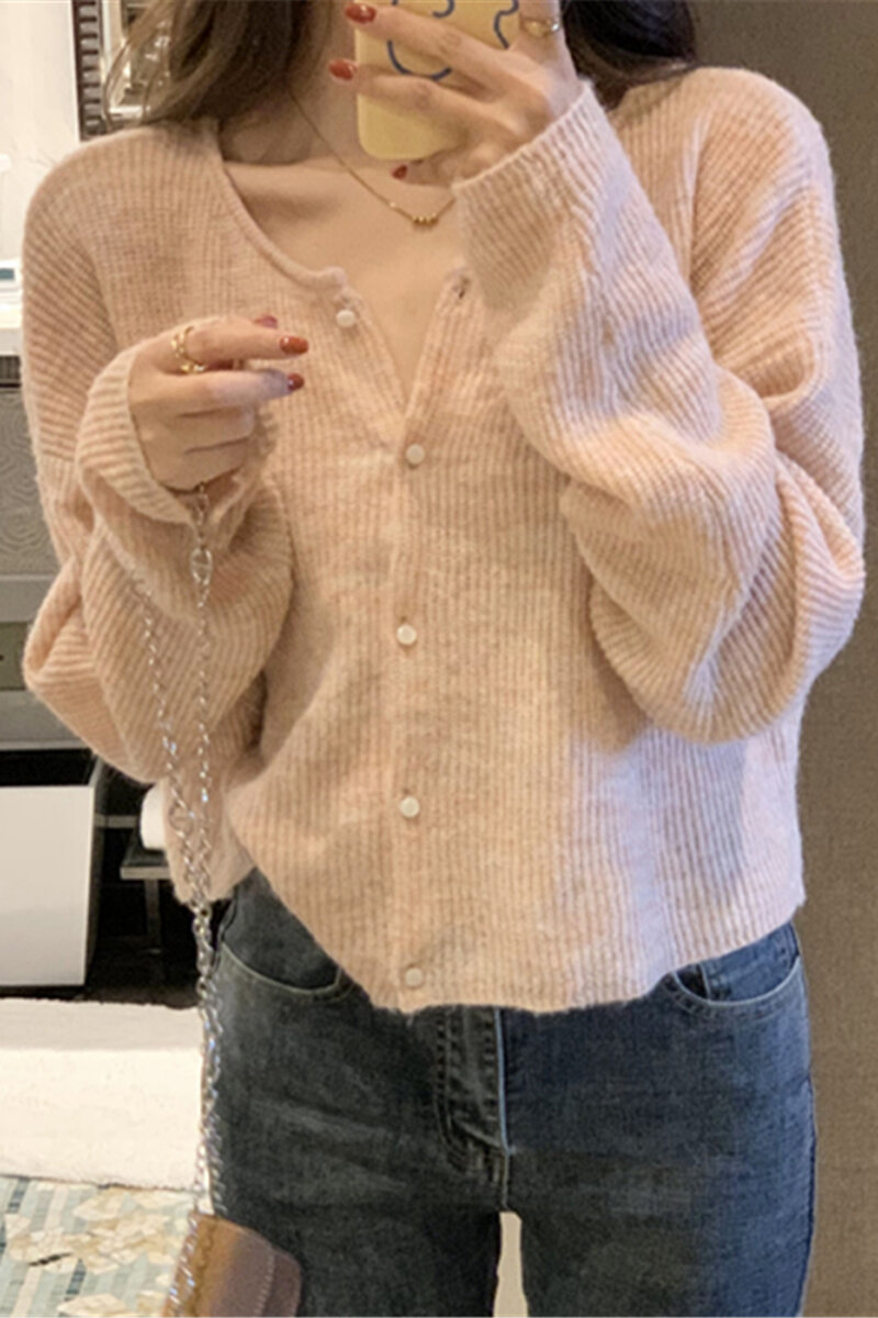 Zhang Shy Leaves Ding Dong Ding Dong Ding Dong Kept The Sound Of The Wind Early Autumn Mohair Cherry Blossom Cardigan Lazada Singapore