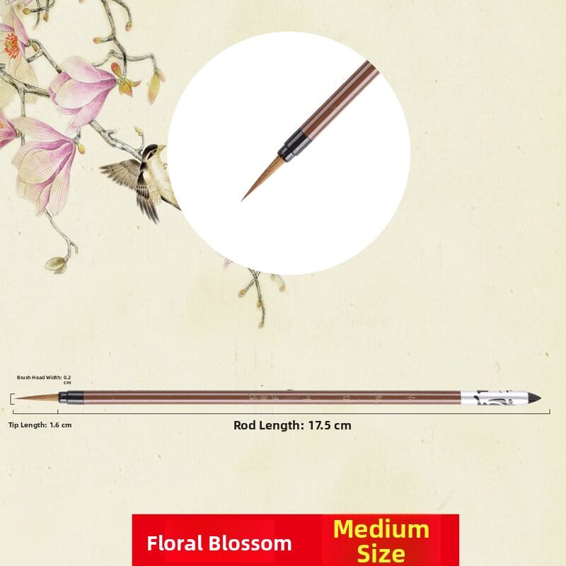Guanzhu Wolf Hair Fine Line Pen for Traditional Chinese Painting Birds And Flowers Calligraphy Brush Set White Outline Watercolor Pen
