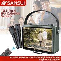 2025 New Sansui K115 Home KTV Sound System Bluetooth Outdoor Projector Integrated Machine Singing Soundbar Roller Square